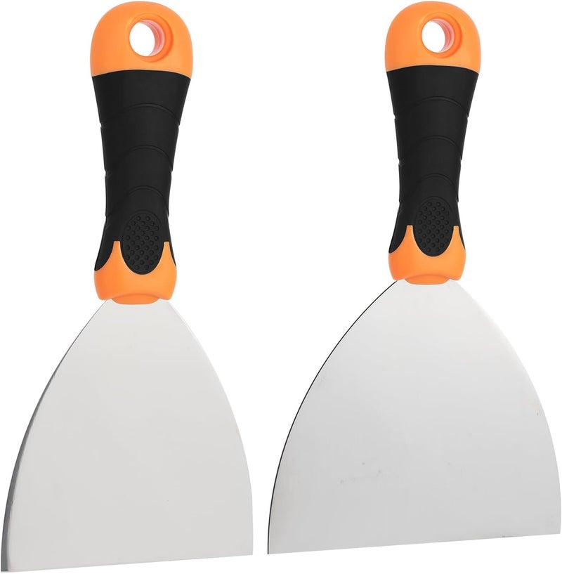 WEGAZ 2-Piece Spackle Knife Set：4"，and 6" Professional Putty Knives - Paint Scraper and Drywall Tools for Wall Repair- - Image 1